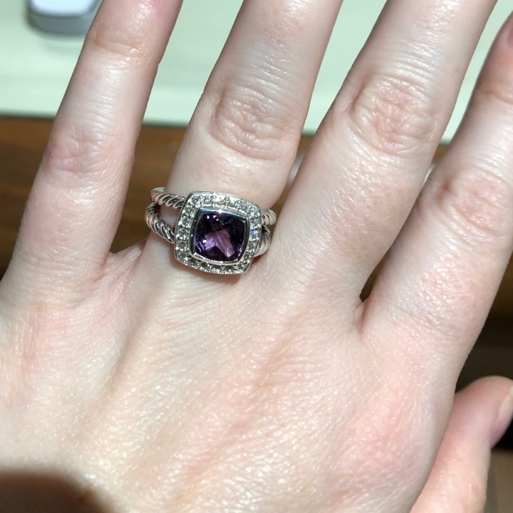 David Yurman Petite Albion Amethyst Ring size 4.5 - barely worn!!